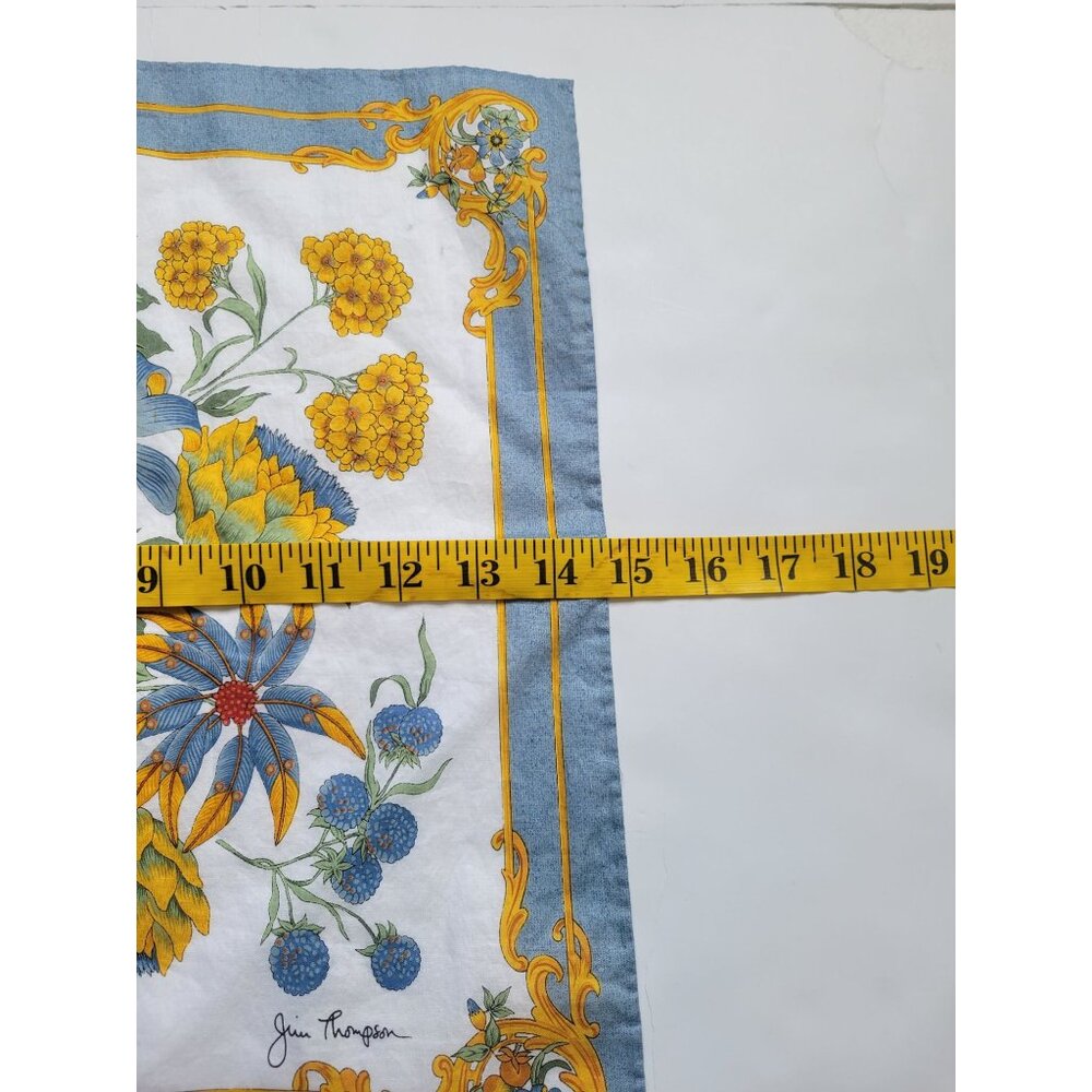Jim Thompson Floral Handkerchief  Vintage Old Money Delicate Hand Bag Detail - Picture 4 of 6